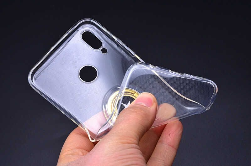 Huawei P20 Lite Kılıf Zore Les Silikon Siyah