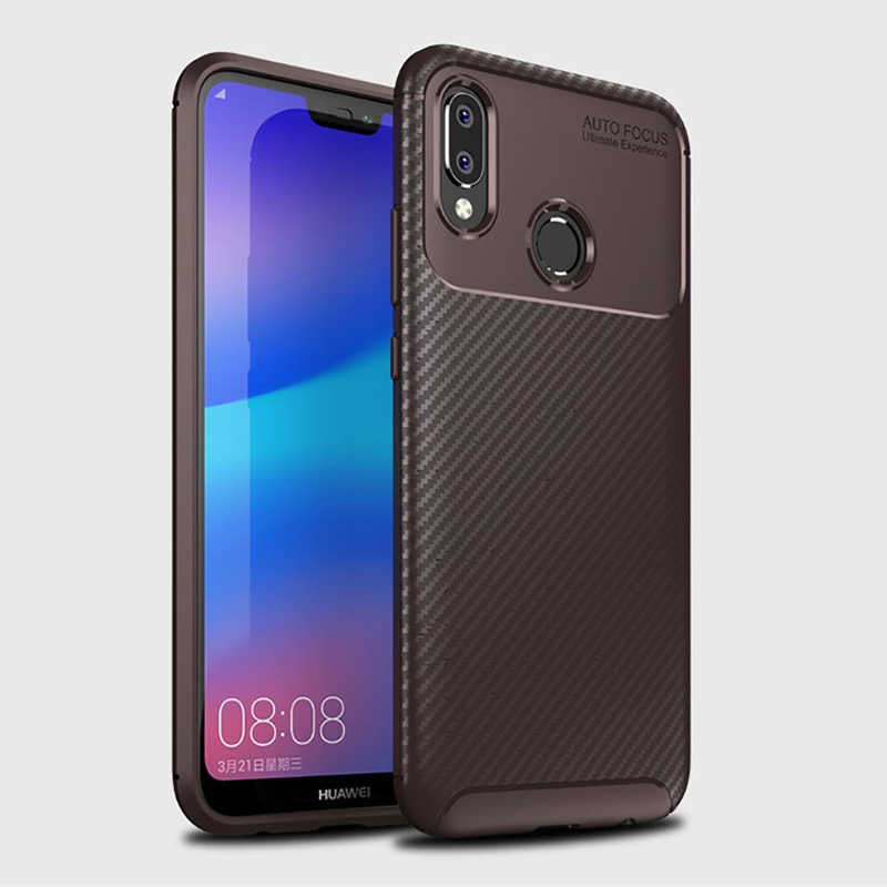 Huawei P20 Lite Kılıf Zore Negro Silikon Kapak Kahverengi
