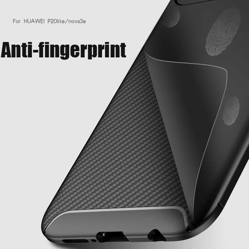 Huawei P20 Lite Kılıf Zore Negro Silikon Kapak Kahverengi