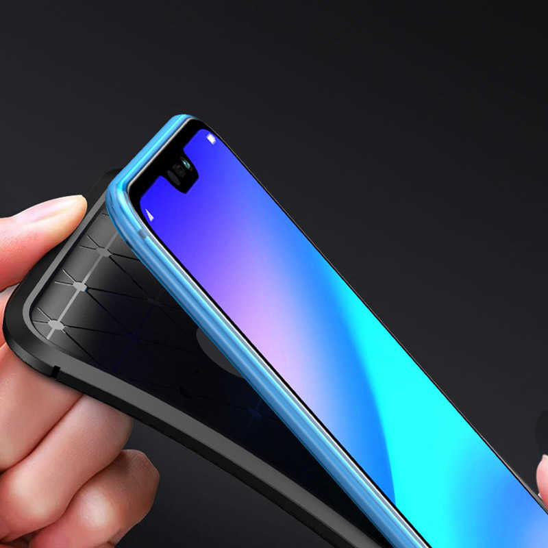 Huawei P20 Lite Kılıf Zore Negro Silikon Kapak Kahverengi