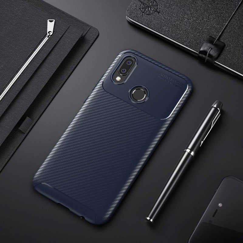 Huawei P20 Lite Kılıf Zore Negro Silikon Kapak Lacivert