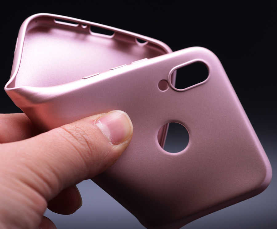 Huawei P20 Lite Kılıf Zore Premier Silikon Kapak Mürdüm