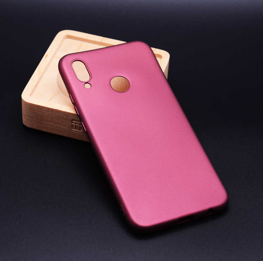 Huawei P20 Lite Kılıf Zore Premier Silikon Kapak Mürdüm