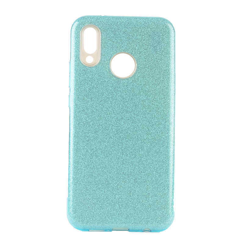 Huawei P20 Lite Kılıf Zore Shining Silikon Mavi