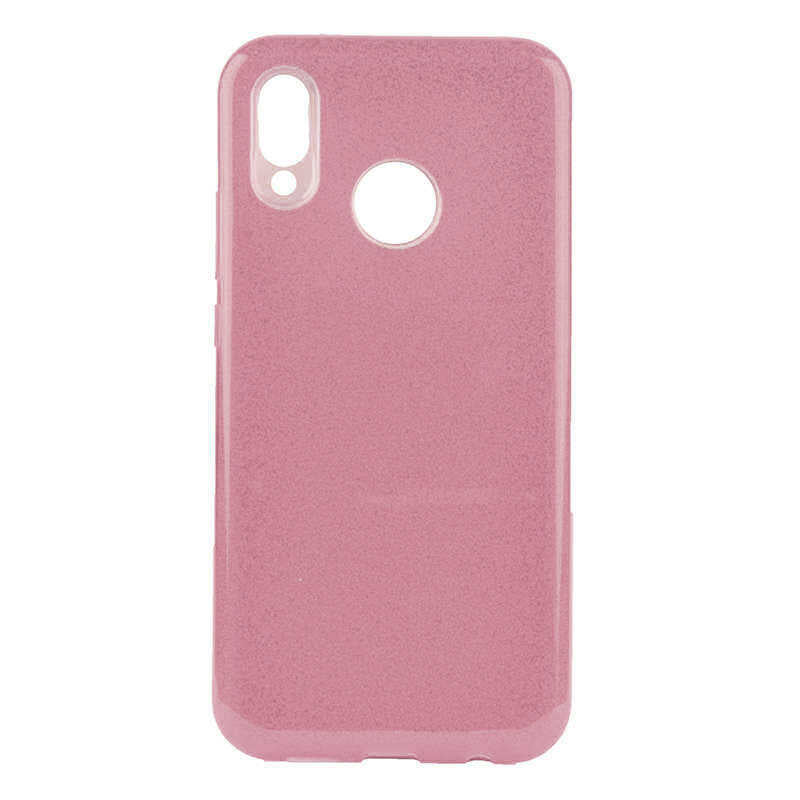 Huawei P20 Lite Kılıf Zore Shining Silikon Rose Gold