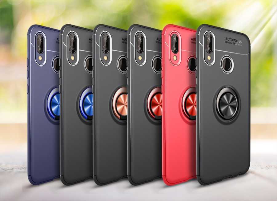 Huawei P20 Lite Kılıf Zore Ravel Silikon Kapak Mavi