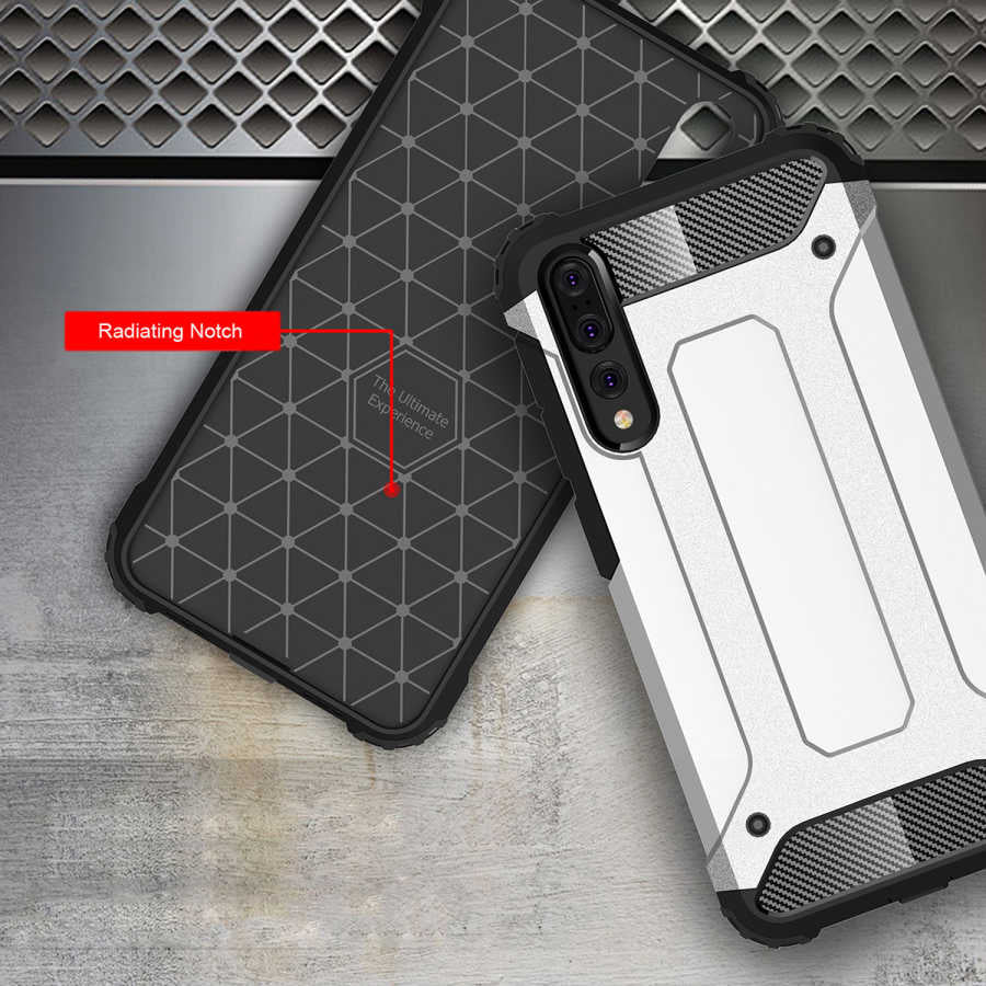 Huawei P20 Pro Kılıf Zore Crash Silikon Kapak Mavi