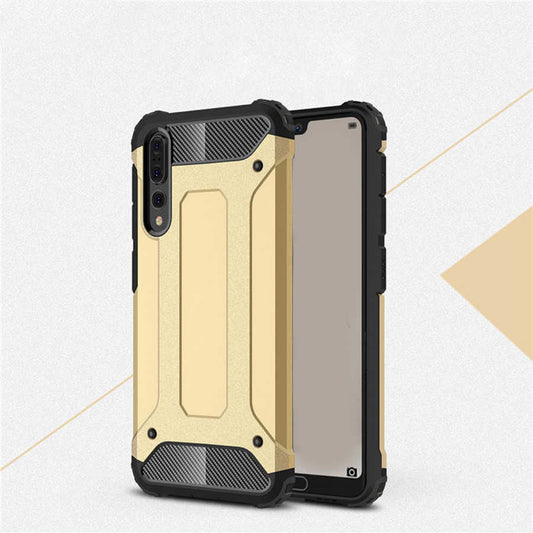 Huawei P20 Pro Kılıf Zore Crash Silikon Kapak Gold