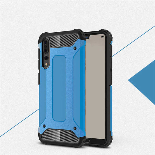 Huawei P20 Pro Kılıf Zore Crash Silikon Kapak Mavi