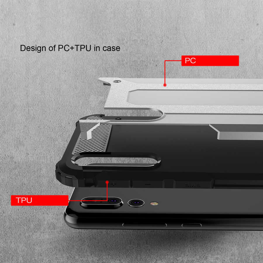 Huawei P20 Pro Kılıf Zore Crash Silikon Kapak Kırmızı