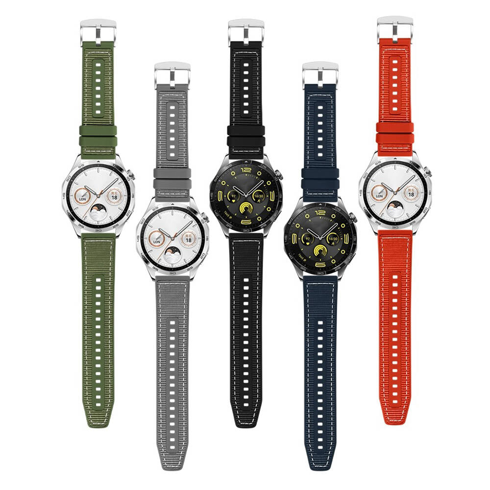 Huawei Watch GT 3 46mm Zore KRD-102 22mm Silikon Kordon Yeşil