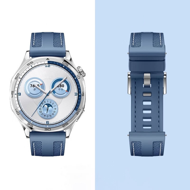 Huawei Watch GT 5 Zore KRD-128 Silikon Kordon Krem