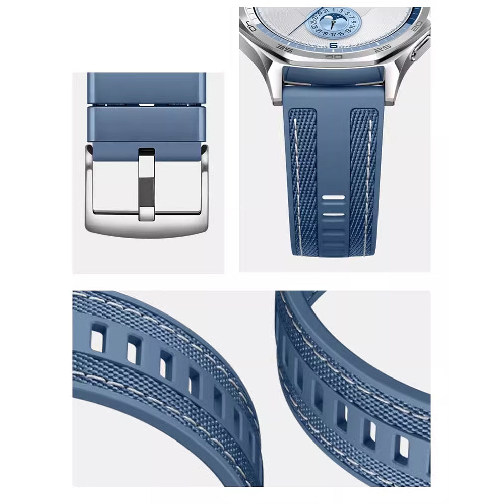 Huawei Watch GT 5 Zore KRD-128 Silikon Kordon Krem