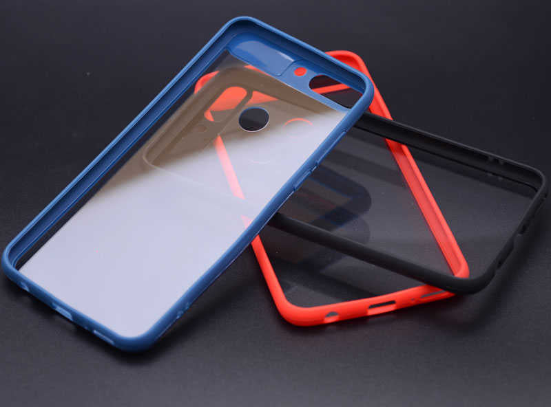 Huawei Y7 2018 Kılıf Zore Buttom Kapak Mavi