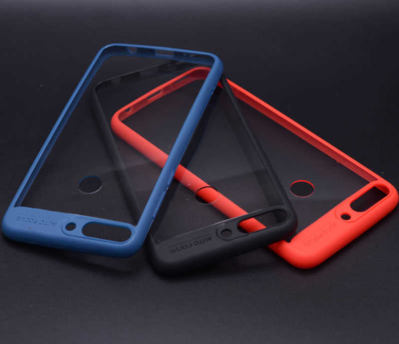 Huawei Y7 2018 Kılıf Zore Buttom Kapak Kırmızı