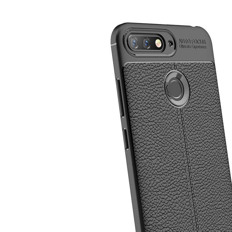 Huawei Y7 2018 Kılıf Zore Niss Silikon Kapak Gri