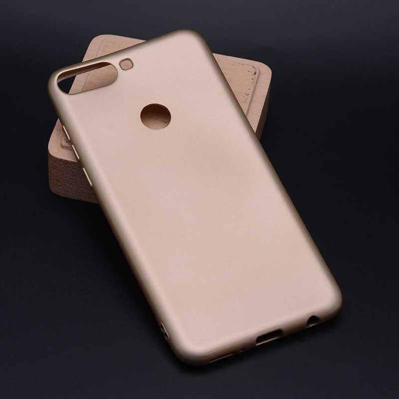 Huawei Y7 2018 Kılıf Zore Premier Silikon Kapak Mürdüm