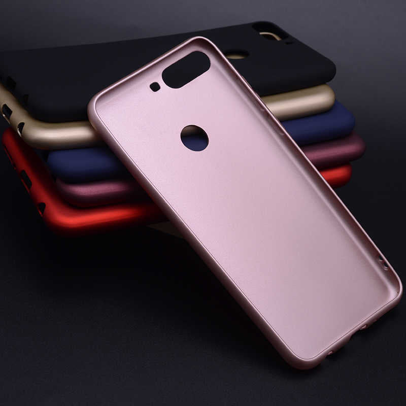 Huawei Y7 2018 Kılıf Zore Premier Silikon Kapak Mürdüm