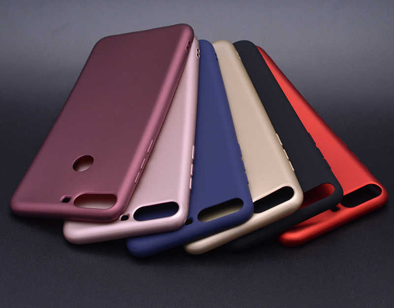 Huawei Y7 2018 Kılıf Zore Premier Silikon Kapak Mor