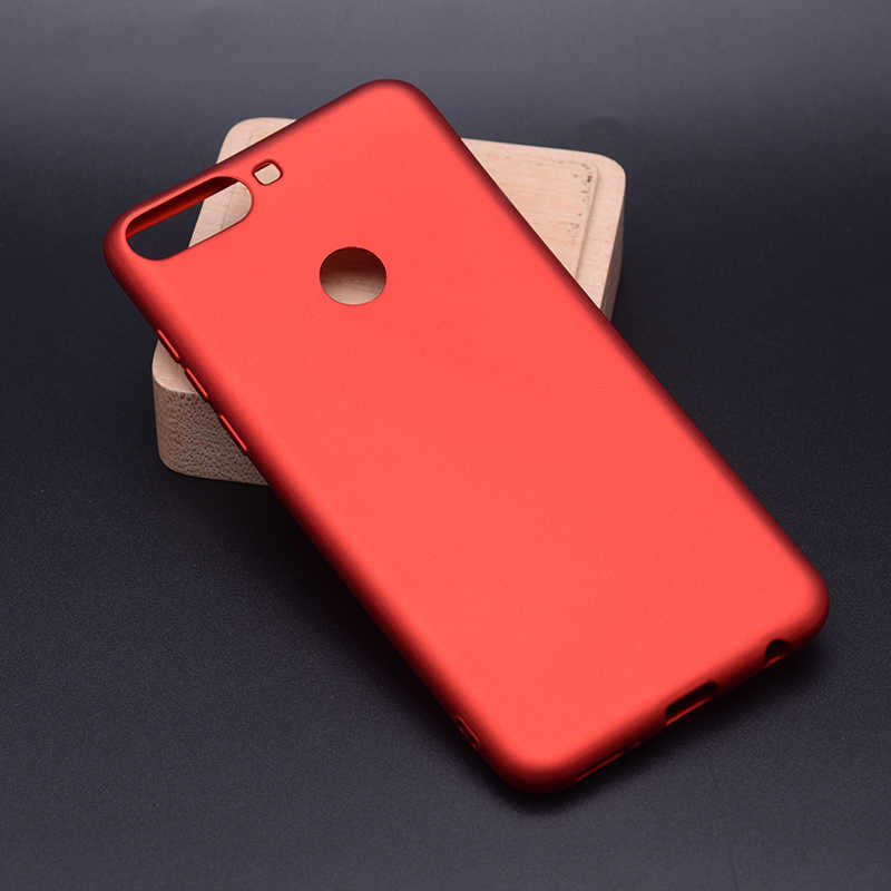 Huawei Y7 2018 Kılıf Zore Premier Silikon Kapak Mürdüm