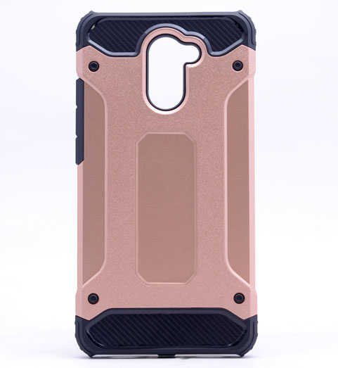 Huawei Y7 Prime Kılıf Zore Crash Silikon Kapak Rose Gold