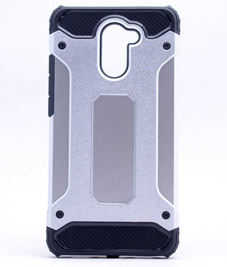 Huawei Y7 Prime Kılıf Zore Crash Silikon Kapak Gri