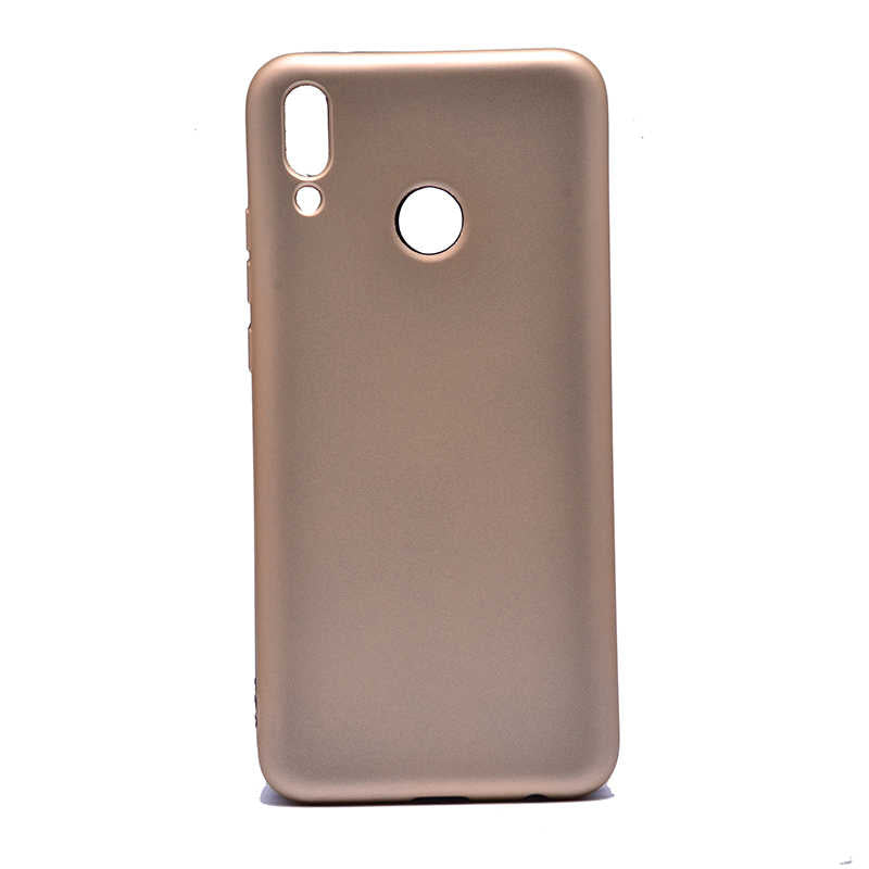 Huawei Y9 2019 Kılıf Zore Premier Silikon Kapak Gold