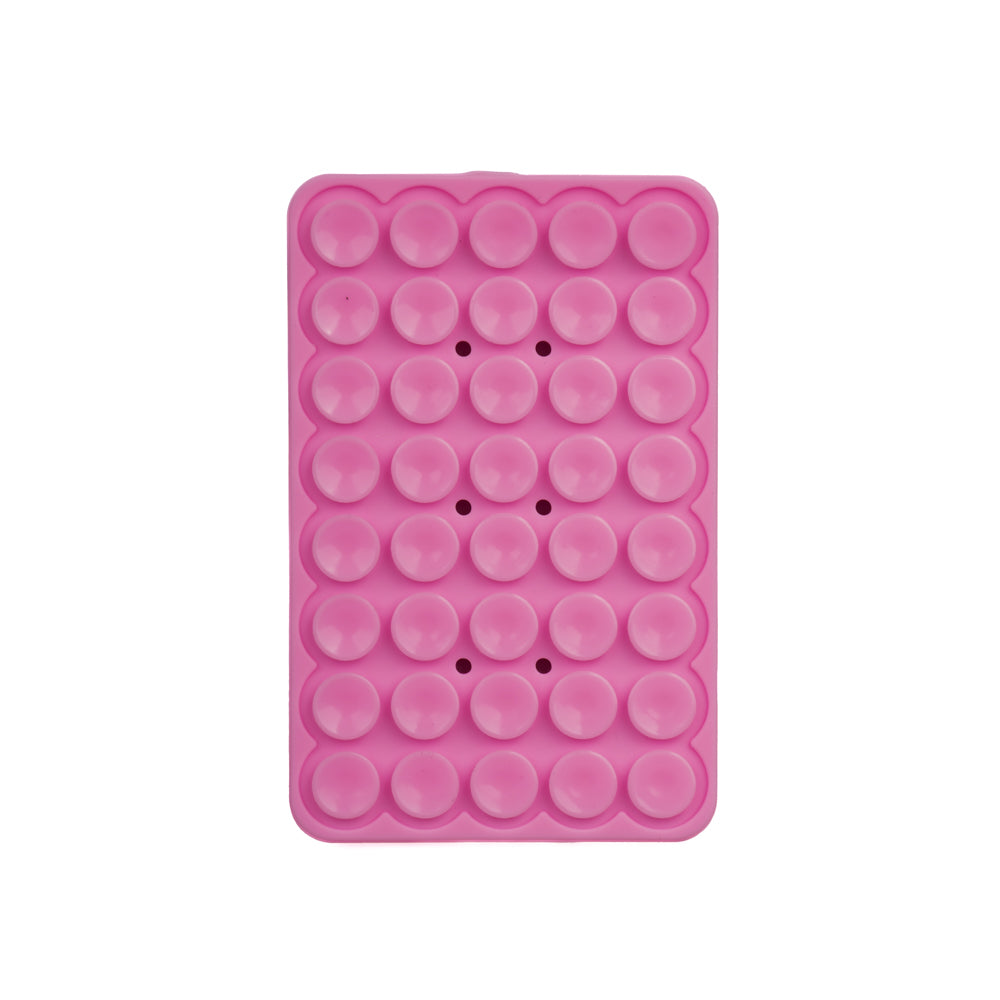Kare Öpücük 01 Silikon Telefon Tutucu Pembe