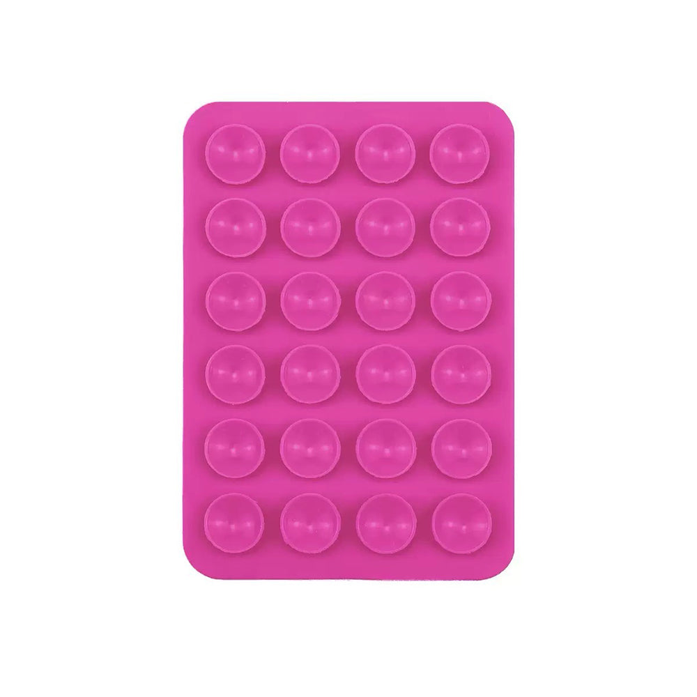 Kare Öpücüklü Silikon Tutucu Pembe Koyu
