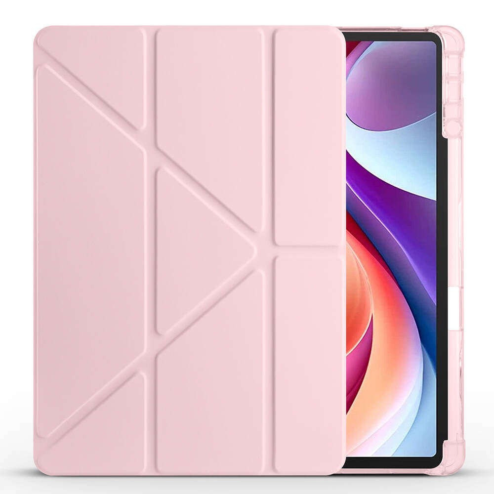 Lenovo M11 TB-330FU Kılıf Zore Tri Folding Kalem Bölmeli Standlı Kılıf Kırmızı