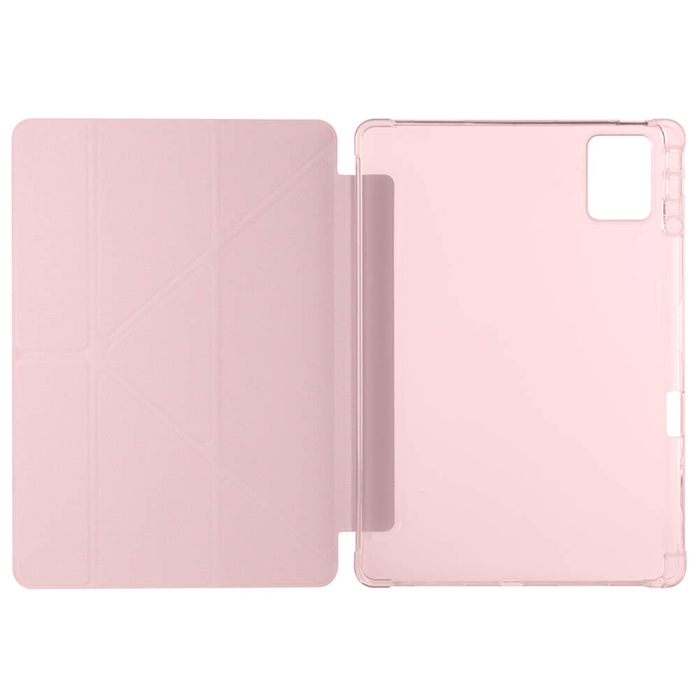 Lenovo M11 TB-330FU Kılıf Zore Tri Folding Kalem Bölmeli Standlı Kılıf Mor