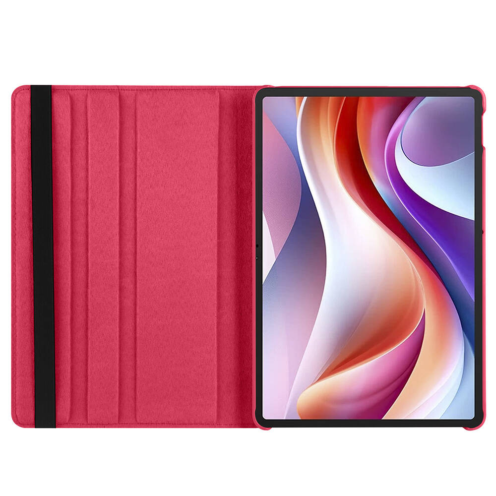 Lenovo M11 TB-330FU Zore Dönebilen Standlı Kılıf Kırmızı