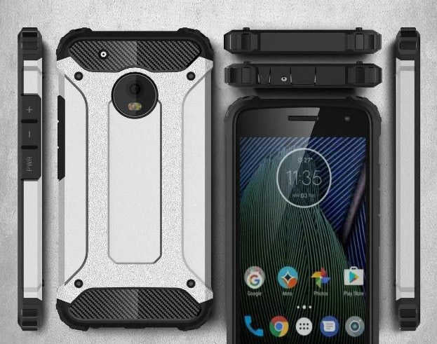 Lenovo Moto E4 Kılıf Zore Crash Silikon Kapak Mavi