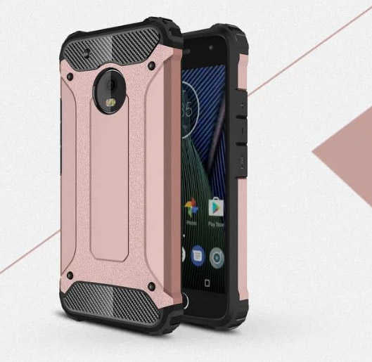 Lenovo Moto E4 Kılıf Zore Crash Silikon Kapak Rose Gold