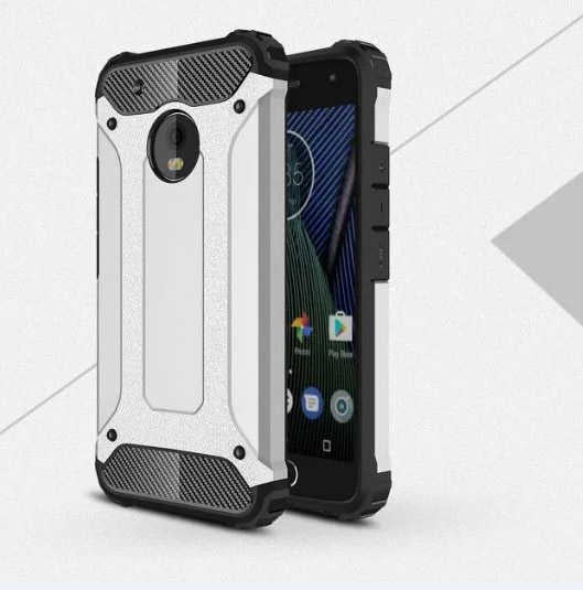 Lenovo Moto E4 Kılıf Zore Crash Silikon Kapak Gri