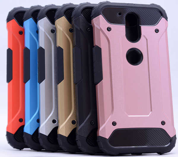 Lenovo Moto G4 Kılıf Zore Crash Silikon Kapak Mavi
