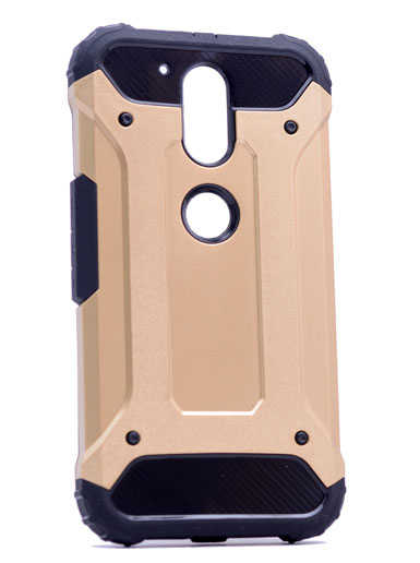 Lenovo Moto G4 Kılıf Zore Crash Silikon Kapak Gold