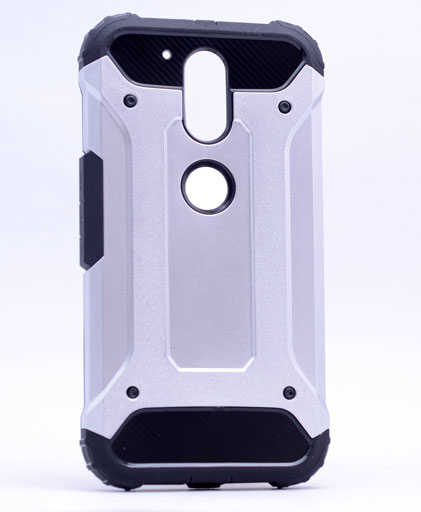 Lenovo Moto G4 Kılıf Zore Crash Silikon Kapak Gri