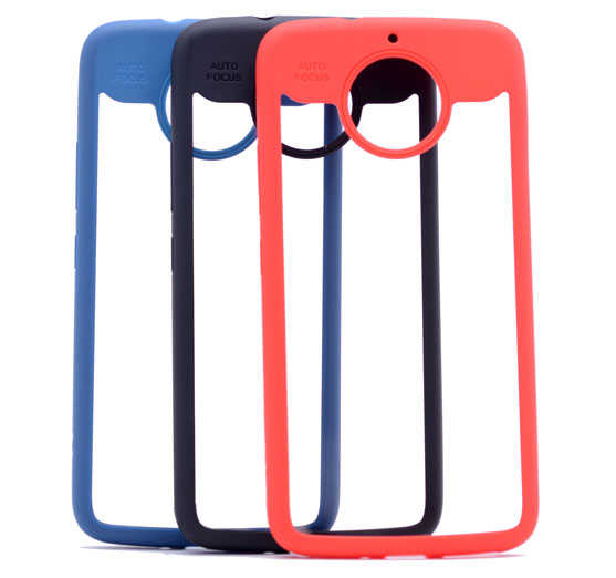 Lenovo Moto G5 Kılıf Zore Buttom Kapak Mavi