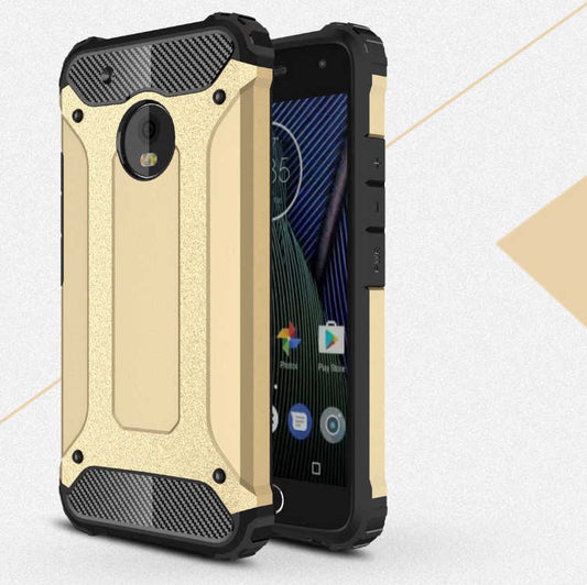 Lenovo Moto G5S Kılıf Zore Crash Silikon Kapak Gold