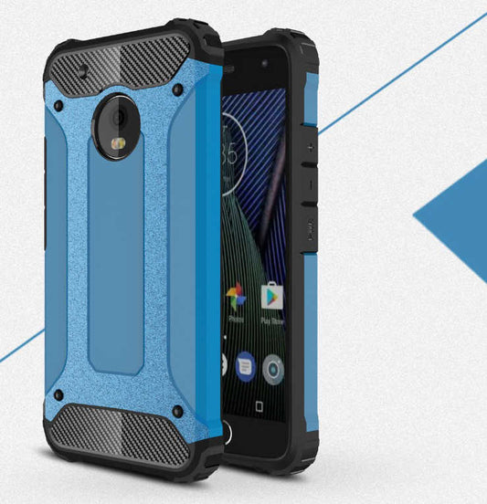 Lenovo Moto G5S Kılıf Zore Crash Silikon Kapak Mavi