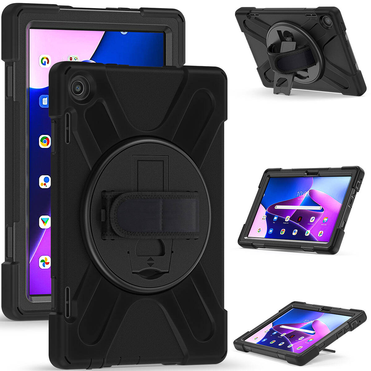 Lenovo Tab M10 HD (2.Nesil) 2022 Zore Defender Tablet Silikon Siyah