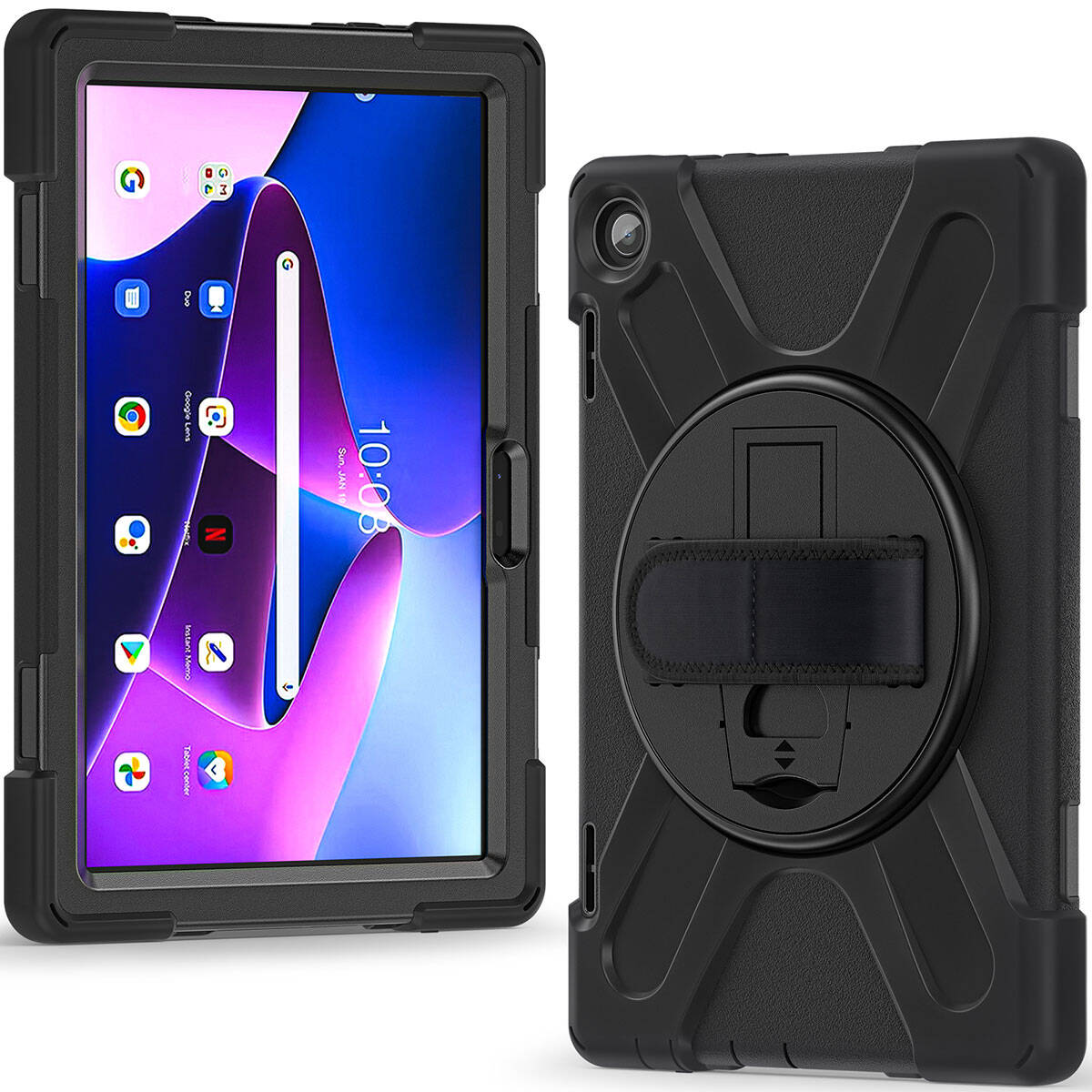 Lenovo Tab M10 HD (2.Nesil) 2022 Zore Defender Tablet Silikon Siyah