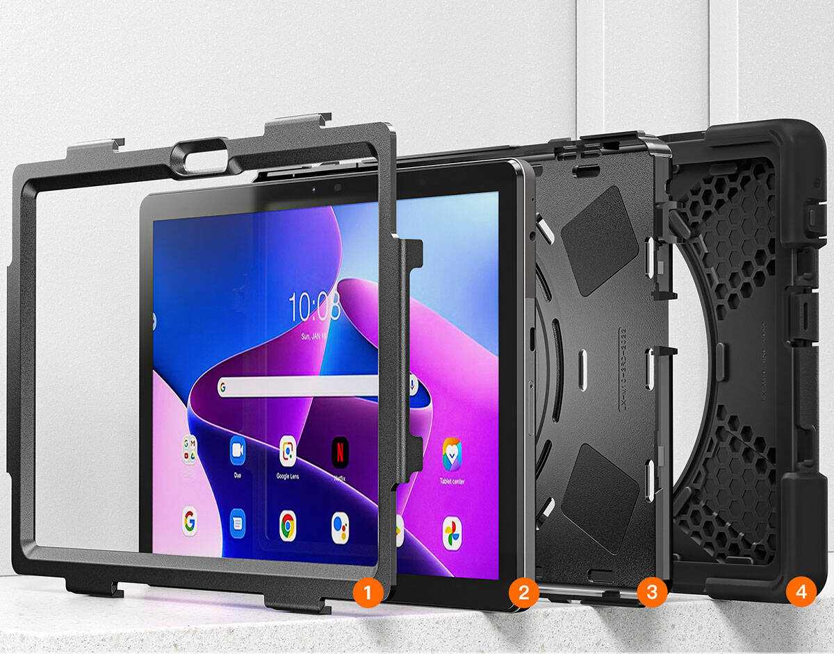 Lenovo Tab M10 HD (2.Nesil) 2022 Zore Defender Tablet Silikon Siyah