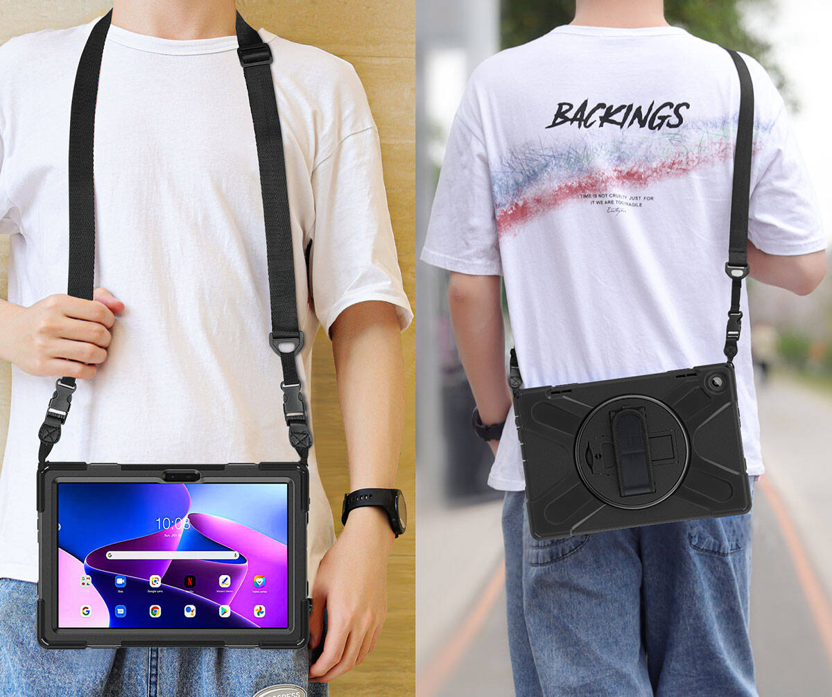 Lenovo Tab M10 HD (2.Nesil) 2022 Zore Defender Tablet Silikon Siyah