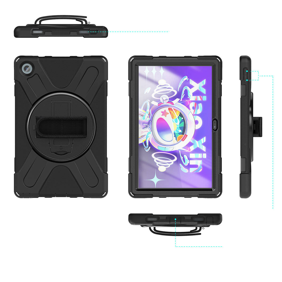 Lenovo Tab M10 Plus TB-125F - TB-128F 3. Jenerasyon Zore Defender Tablet Silikon Siyah