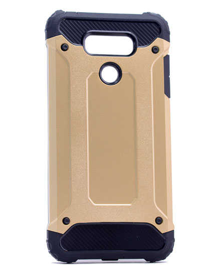 LG G6 Kılıf Zore Crash Silikon Kapak Gold