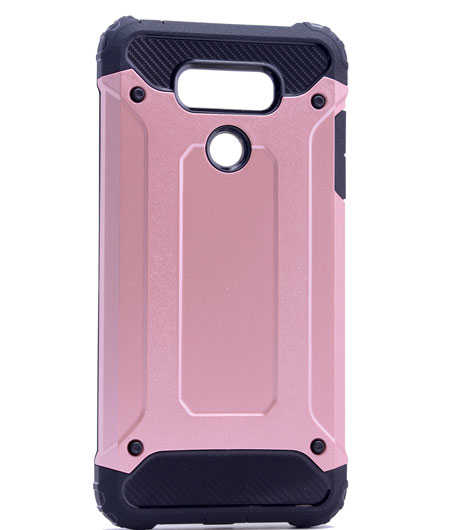 LG G6 Kılıf Zore Crash Silikon Kapak Rose Gold