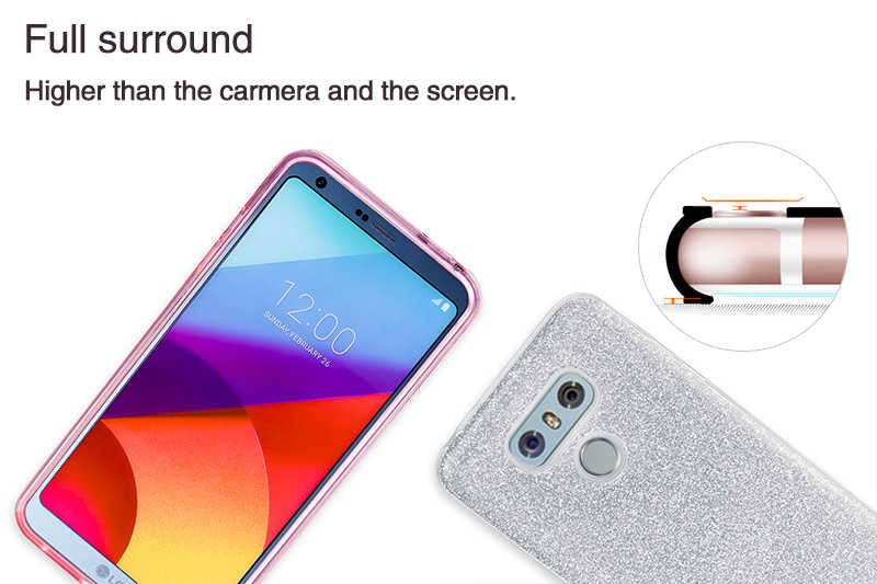 LG G6 Kılıf Zore Shining Silikon Gümüş