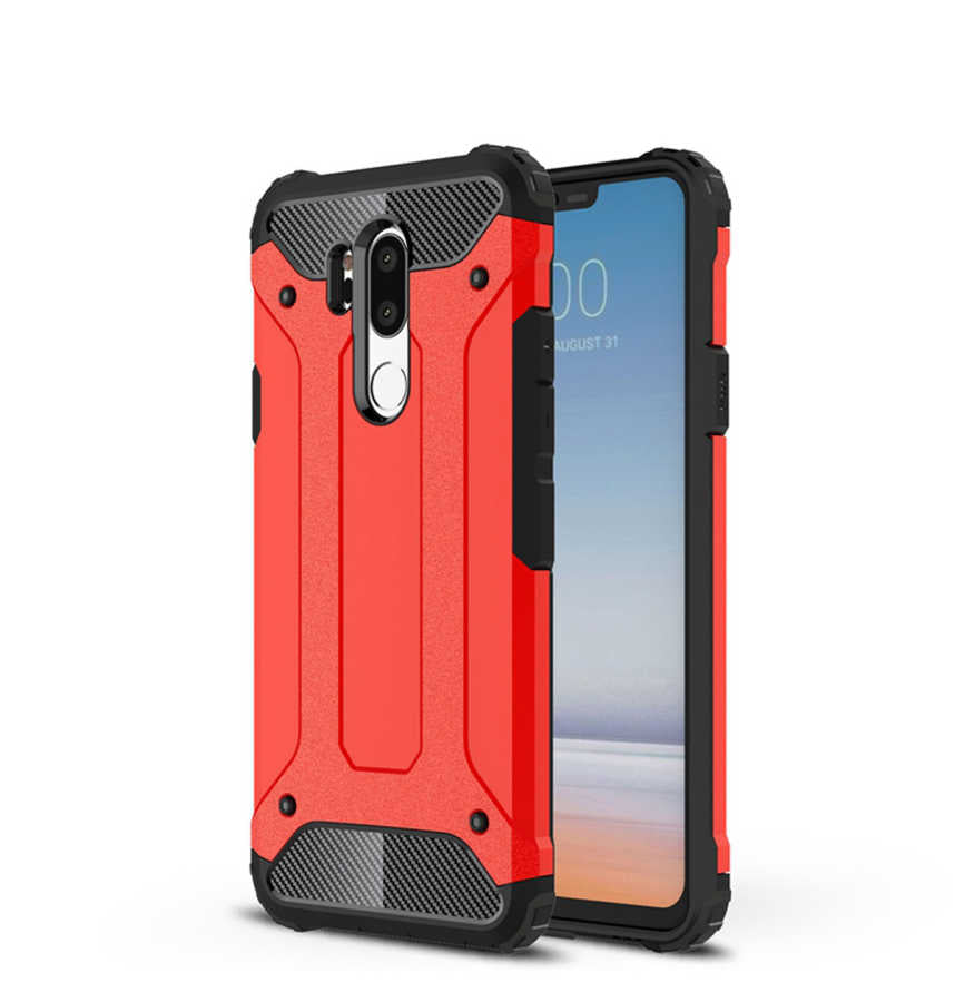 LG G7 Kılıf Zore Crash Silikon Kapak Kırmızı